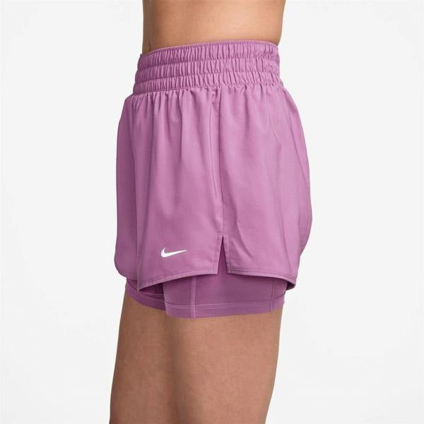 Nike Womens/Ladies Pro 2 in 1 Running Shorts - Light Purple - 