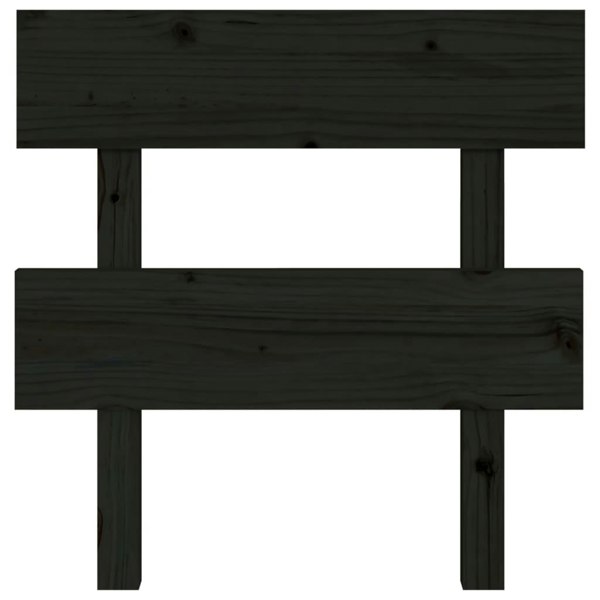 Berkfield Bed Headboard Black 103.5x3x81 cm Solid Wood Pine