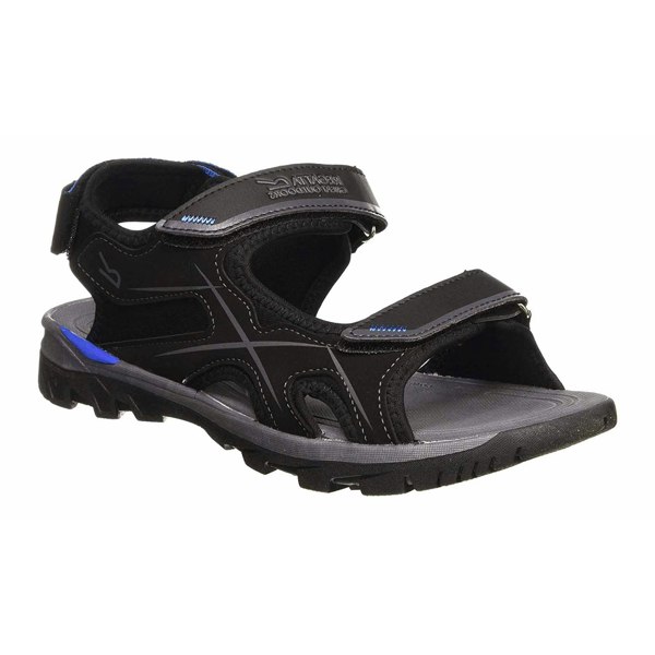 Regatta Mens Kota Drift Open Toe Sandals - Black/Nautical Blue