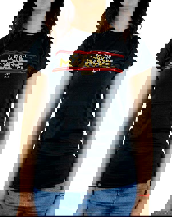 Marvel Womens Black Captain Marvel Short Sleeved T-Shirt