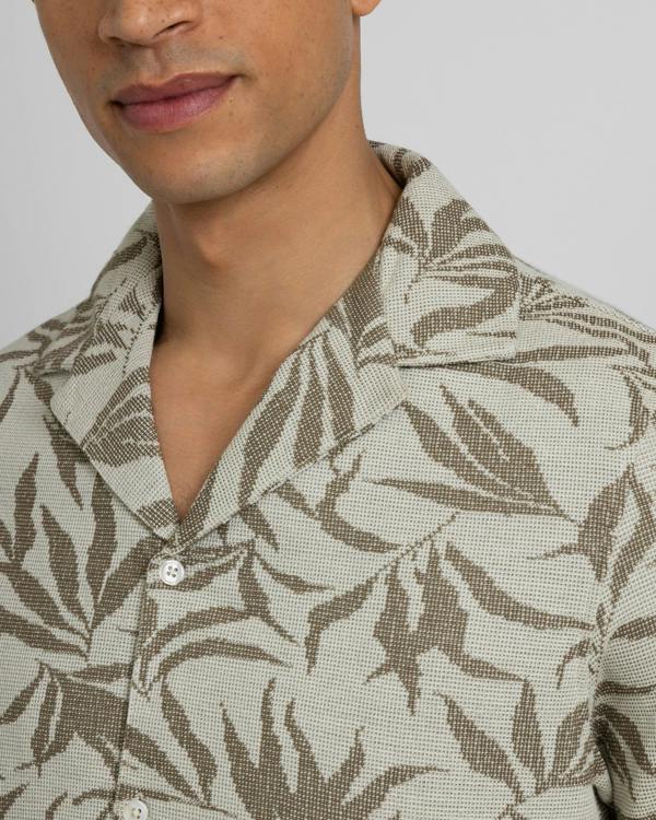Steel & Jelly Oval - Leaf Jacquard Short Sleeve Shirt
