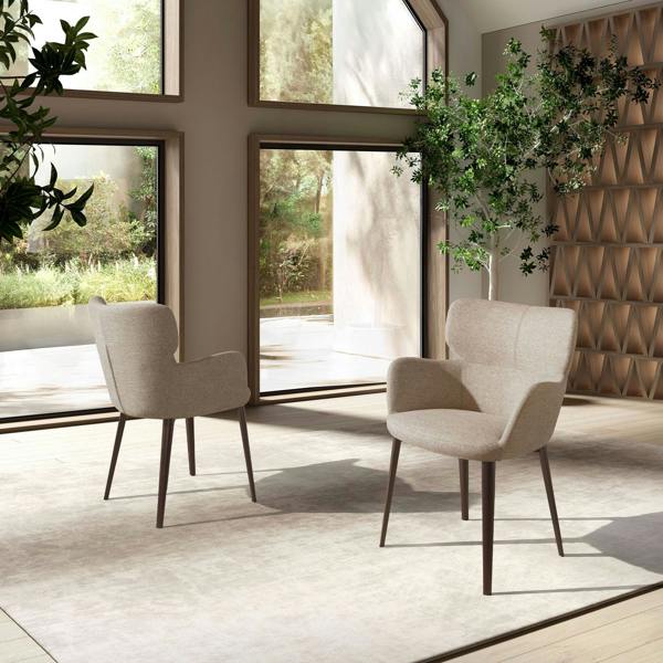 Angel Cerdá Brown marbled fabric chair 4104