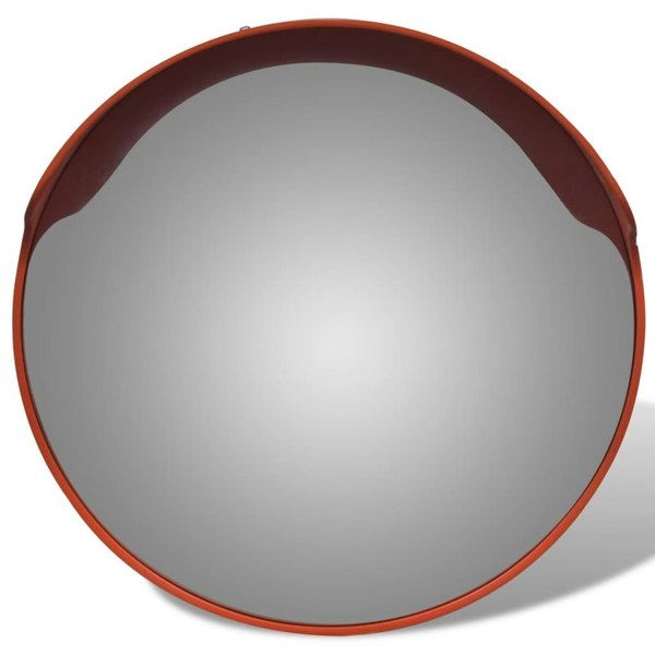 Berkfield Convex Traffic Mirror PC Plastic Orange 45 cm Outdoor