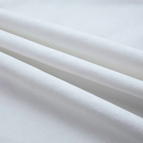 Berkfield Blackout Curtains with Metal Rings 2 pcs Off White 140x175 cm