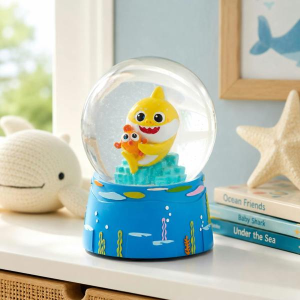 Widdop & Co Baby Shark Glass Snow Globe