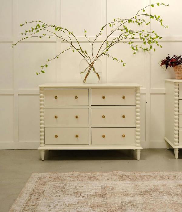 Statement Furniture Cromwell Large 6 Drawer Chest of Drawers with Bobbin Design