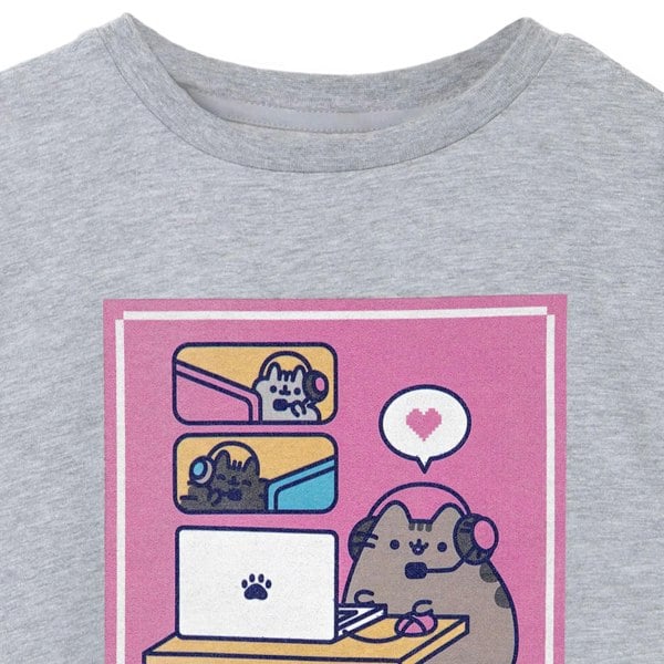 Pusheen Girls Weekend Plans Short-Sleeved T-Shirt - Grey Marl