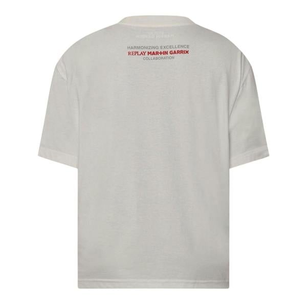 Replay Mens Martin Garrix Cotton Oversized T-Shirt - White - 