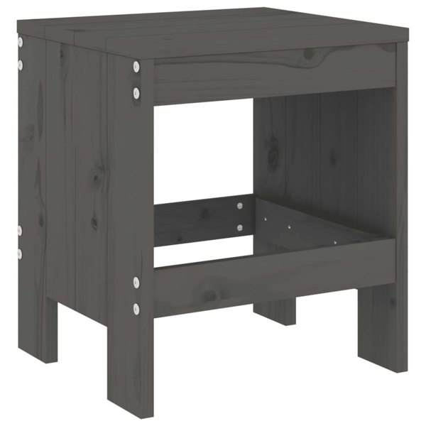 Berkfield Garden Stools 2 pcs Grey 40x36x45 cm Solid Wood Pine