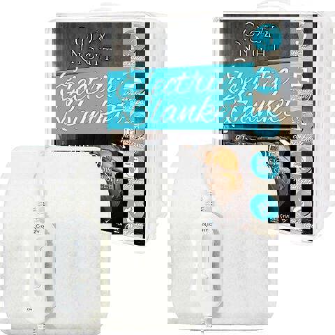 Cozy Night Electric Blanket Single Size Heated with 3 Heat Settings - Machine Washable with Overheat Protection