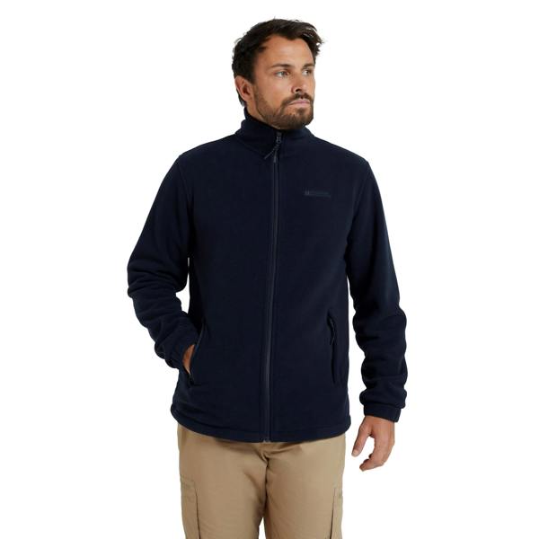 Mountain Warehouse Mens Bernard II Windproof Fleece Jacket - Navy - 