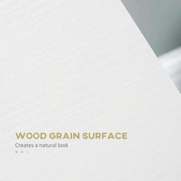 White wood-grain tabletop surface detail