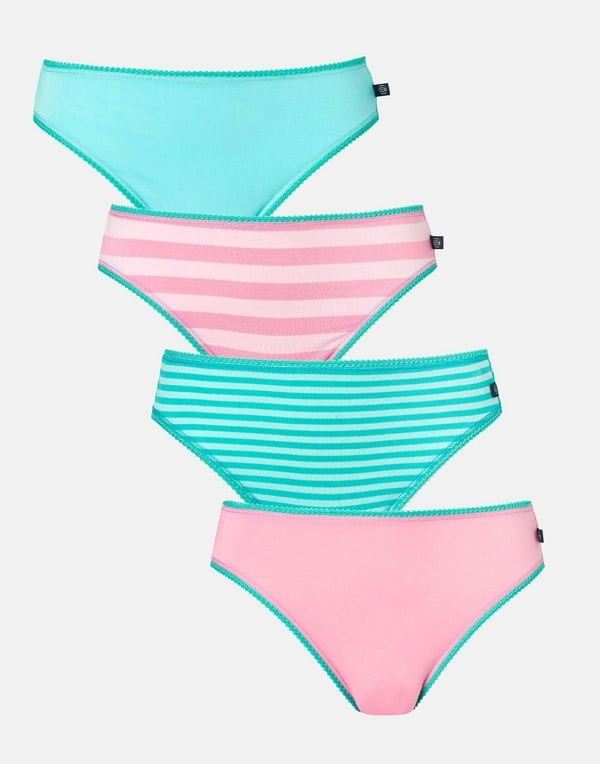 British Boxers Multipack! 4 Pairs of Bamboo High Leg Knickers – Ice Cream Parlour