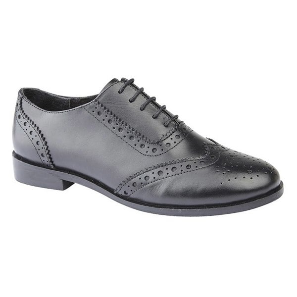 Cipriata Womens Violetta Leather Brogue Oxford Shoes - Black