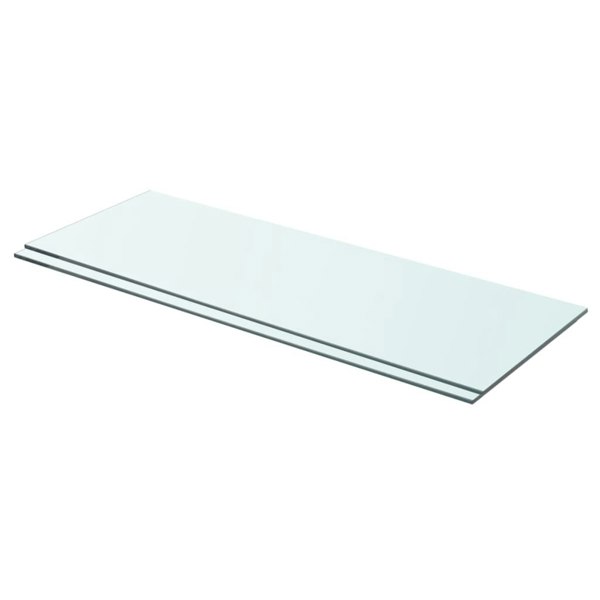 Berkfield Shelves 2 pcs Panel Glass Clear 70x25 cm