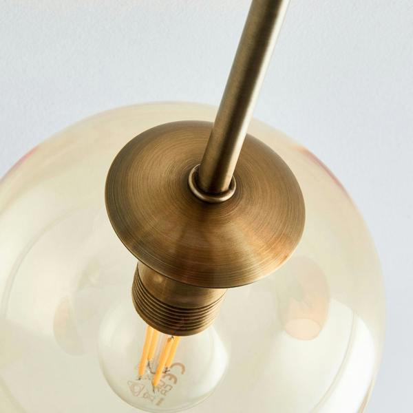 Pagazzi Lighting Branco 5 Light Antique Brass Semi Flush Ceiling Light