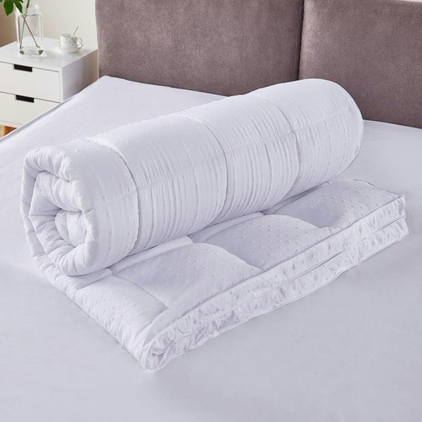 HomeSpace Direct 5cm 3D Microfibre Bubble Mattress Topper