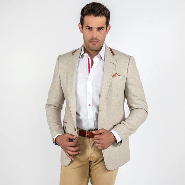 SIGNATURE EQUESTRIAN JACKET WITH MONACO LINING – Premium Men's Patterned Shirt by Claudio Lugli | Bold Design, Tailored Fit, Best Printed Shirts