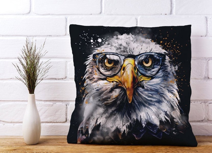 Warren Reed Eagle In Glasses Splashart Cushions