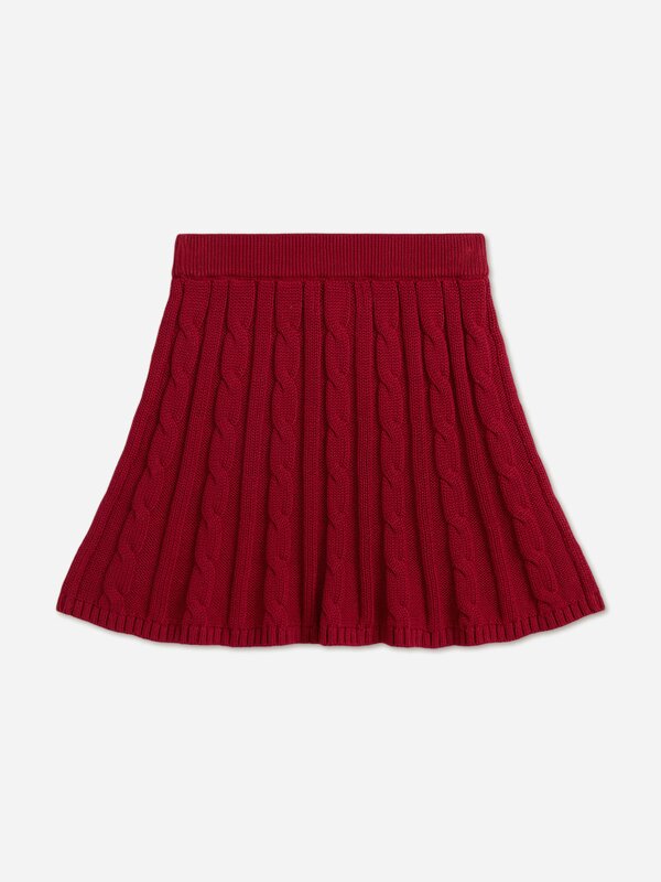 Ralph Lauren Kids Ralph Lauren Girls Cable Knit Skirt in Red