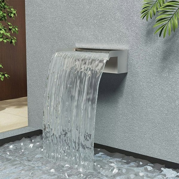 30cm Back Entry Stainless Steel Water Blade Fountains Living and Home