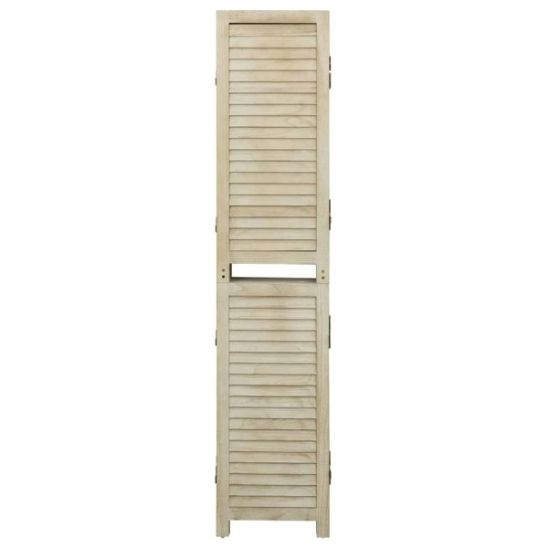 Berkfield 5-Panel Room Divider 175x165 cm Solid Wood Paulownia