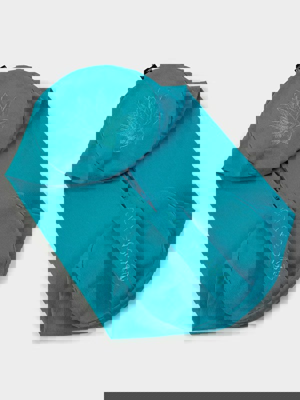 Yoga Studio Replacement Round Lotus Bolster Outer Cushion Cover Aqua Blue