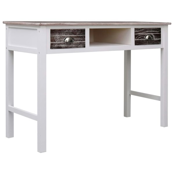 Berkfield Writing Desk Brown 110x45x76 cm Wood