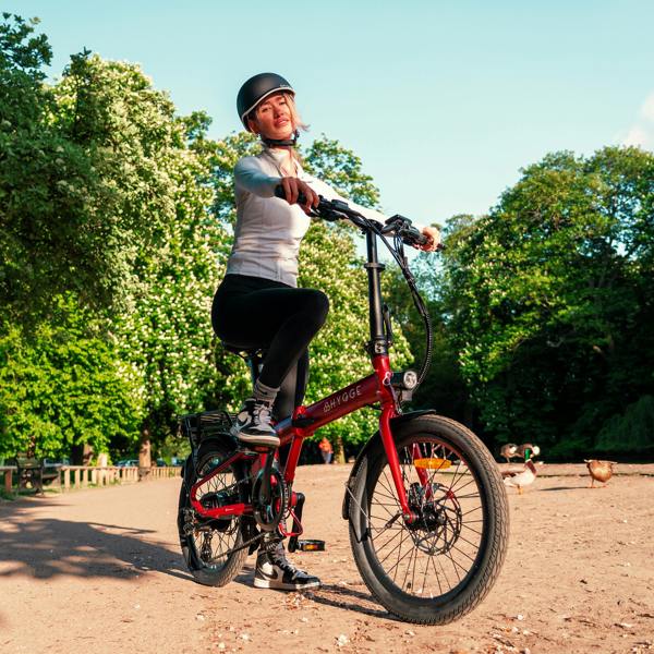 Hygge Bikes Virum 2026 - Folding Ultra-Light E-Bike 36V 10Ah - Sangria Red