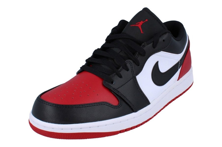 Nike Air Jordan 1 Low Mens Trainers 553558  161 - White Black Varsity Red White 161 - Photo 0