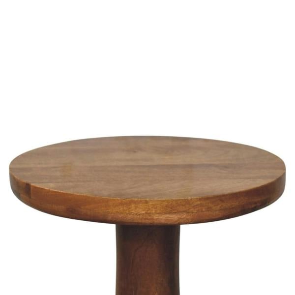 Artisan Furniture Solid Mango wood Curved Base Side Table