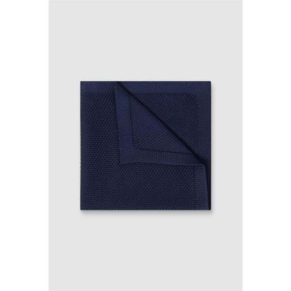 Antique Rogue Navy Knitted Pocket Square