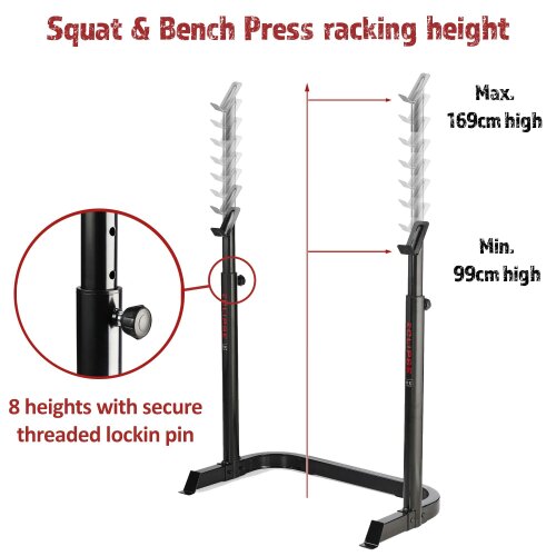 Marcy BE3000 weight bench with curl pad leg developer & squat rack