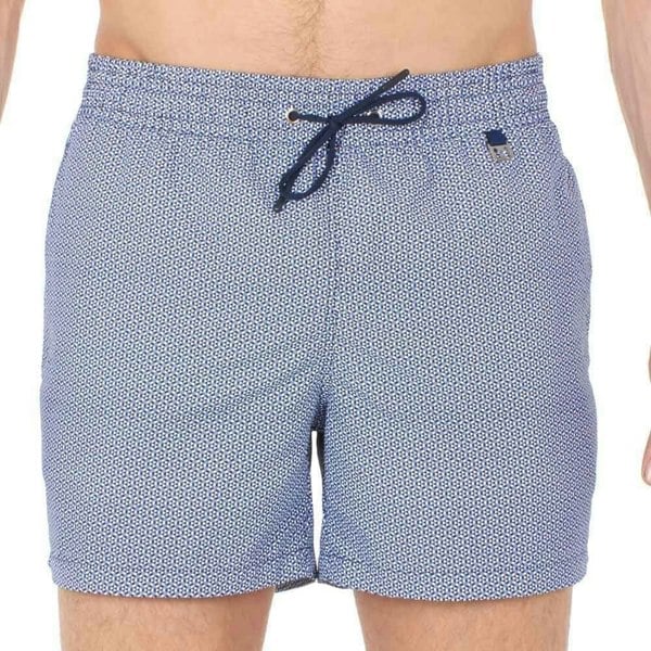 Hom Topaz Swim Shorts, Navy / White