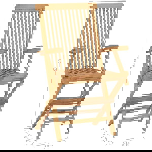 Berkfield Folding Garden Chairs 8 pcs Solid Teak Wood