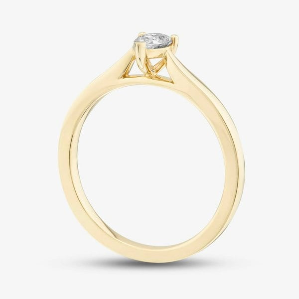 1888 Collection 9ct Yellow Gold 0.33ct Pear Cut Diamond Solitaire Ring DPP02-9Y-0.33