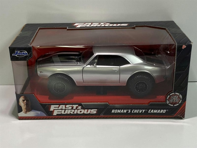 fast and furious 1967 chevrolet camaro off road silver black 1:24 jada 97166