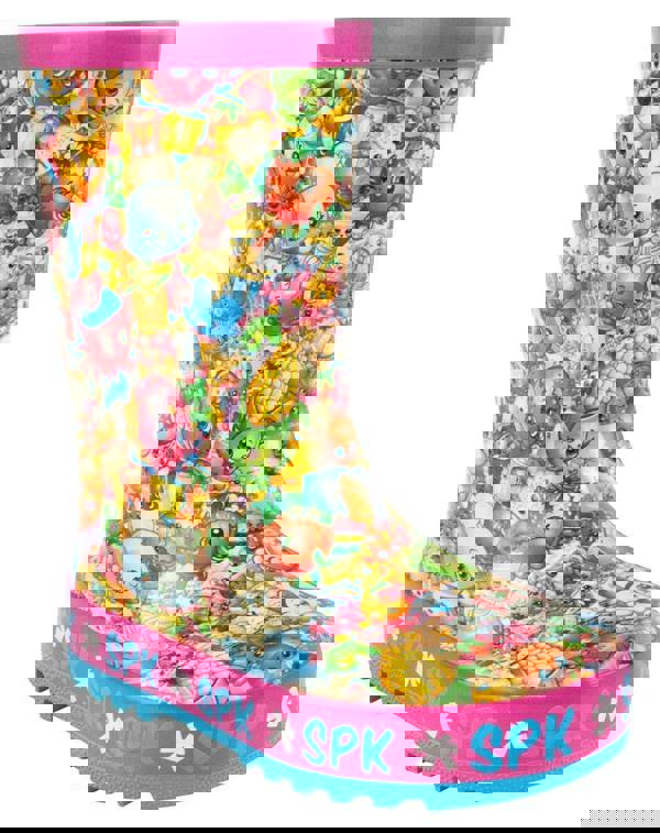 Shopkins Girls Pink Wellington Boots without Handles