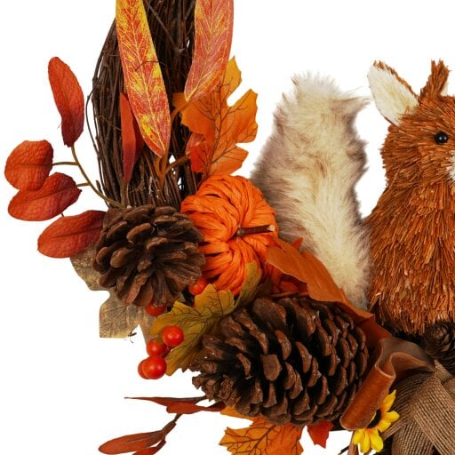 Country Living Rattan Squirrel Wreath