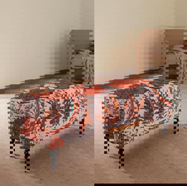 ISTOOLS Zambezi Multicolour Storage Ottoman Coffee Table Bench – Patterned Footstool & Seating