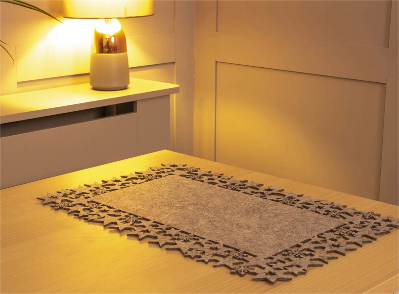 St Helens Felt Table Mats (Pair), Grey