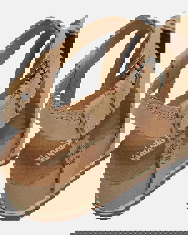 Timberland Malibu Waves Cross Strap Nubuck Womens Sandals - Mid Beige | CHO | Designer Womens Flat Sandals