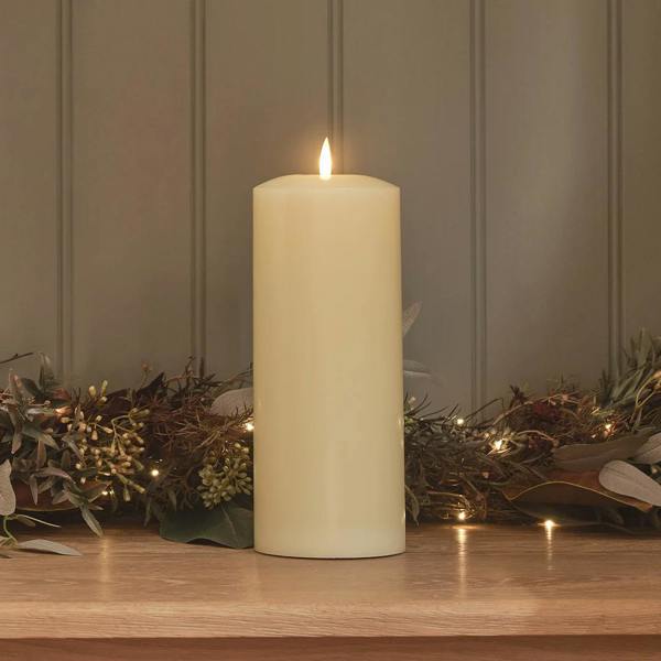 TruGlow® Ivory LED Chapel Candle | 25cm