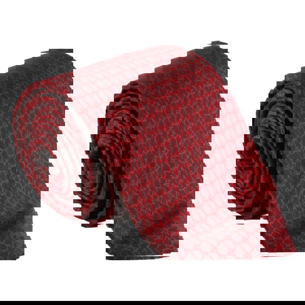 Dunhill luxurious mulberry silk tie in a repeat d logo print