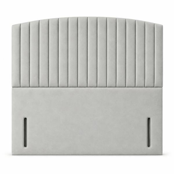 Great British Beds Curve Small Line Headboard - Silver Plush