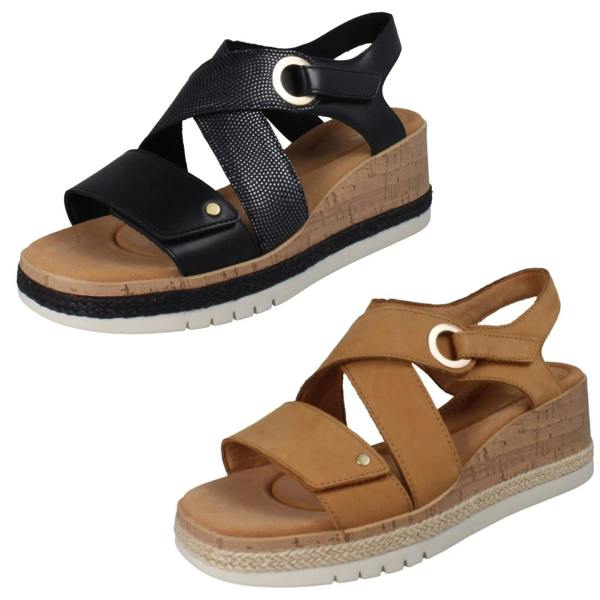 Clarks Ladies Clarks Wedge Sandals Kidiki Sun