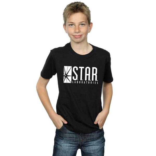 DC Comics Boys The Flash Star Labs T-Shirt - Black