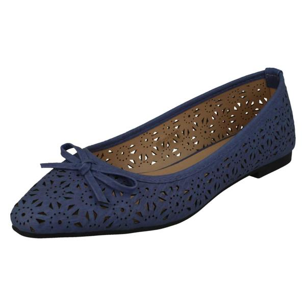 Spot On Ladies Spot On Ballerina Flat Shoes F80460