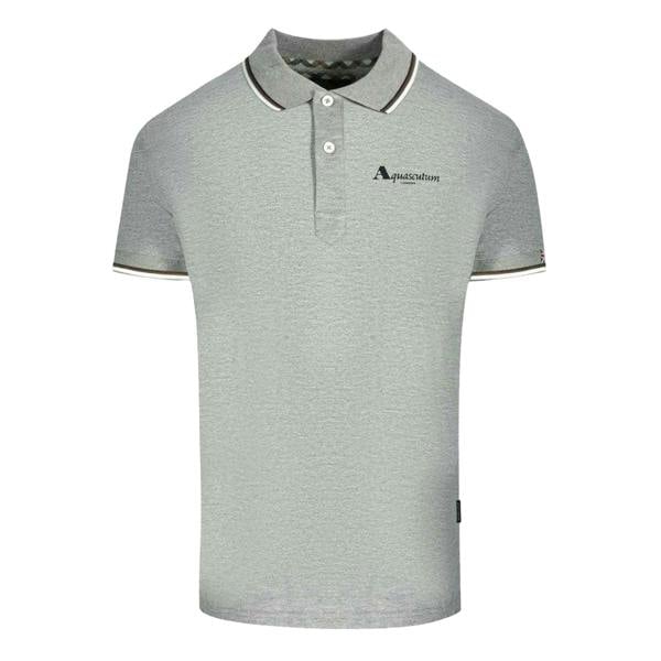 Aquascutum Unisex Adult London Tipped Polo Shirt - Grey - 