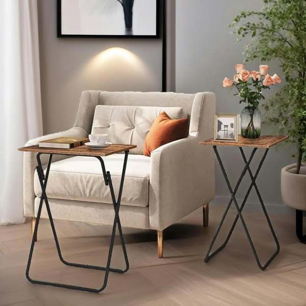 Rafaelo Mobilia Set of 2 Folding Side Tables